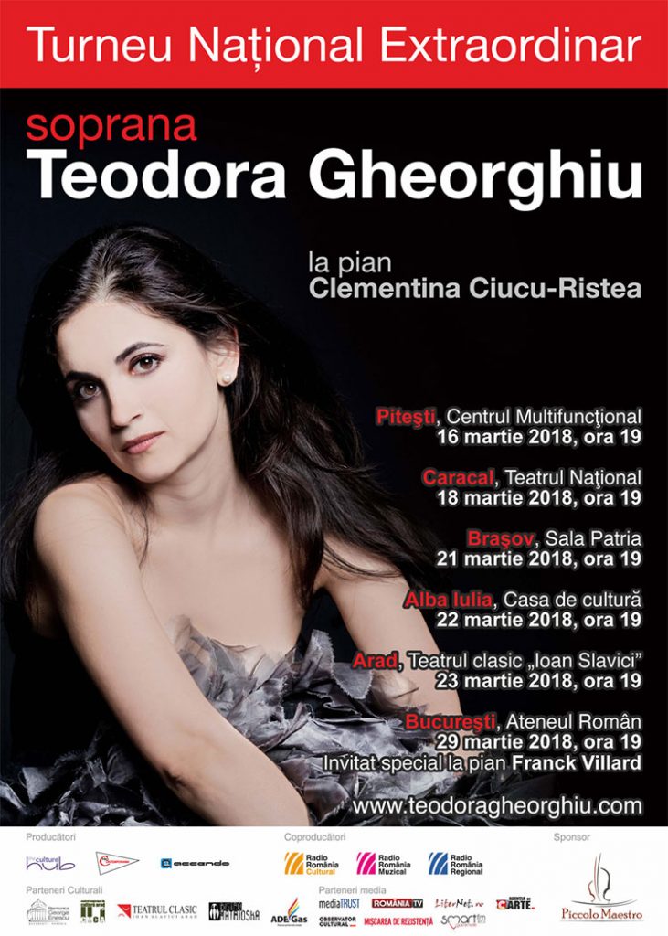 Soprano Teodora Gheorghiu – first Romanian recital tour
